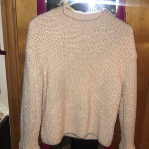 Beautiful Blush Pink Shiny Sweater